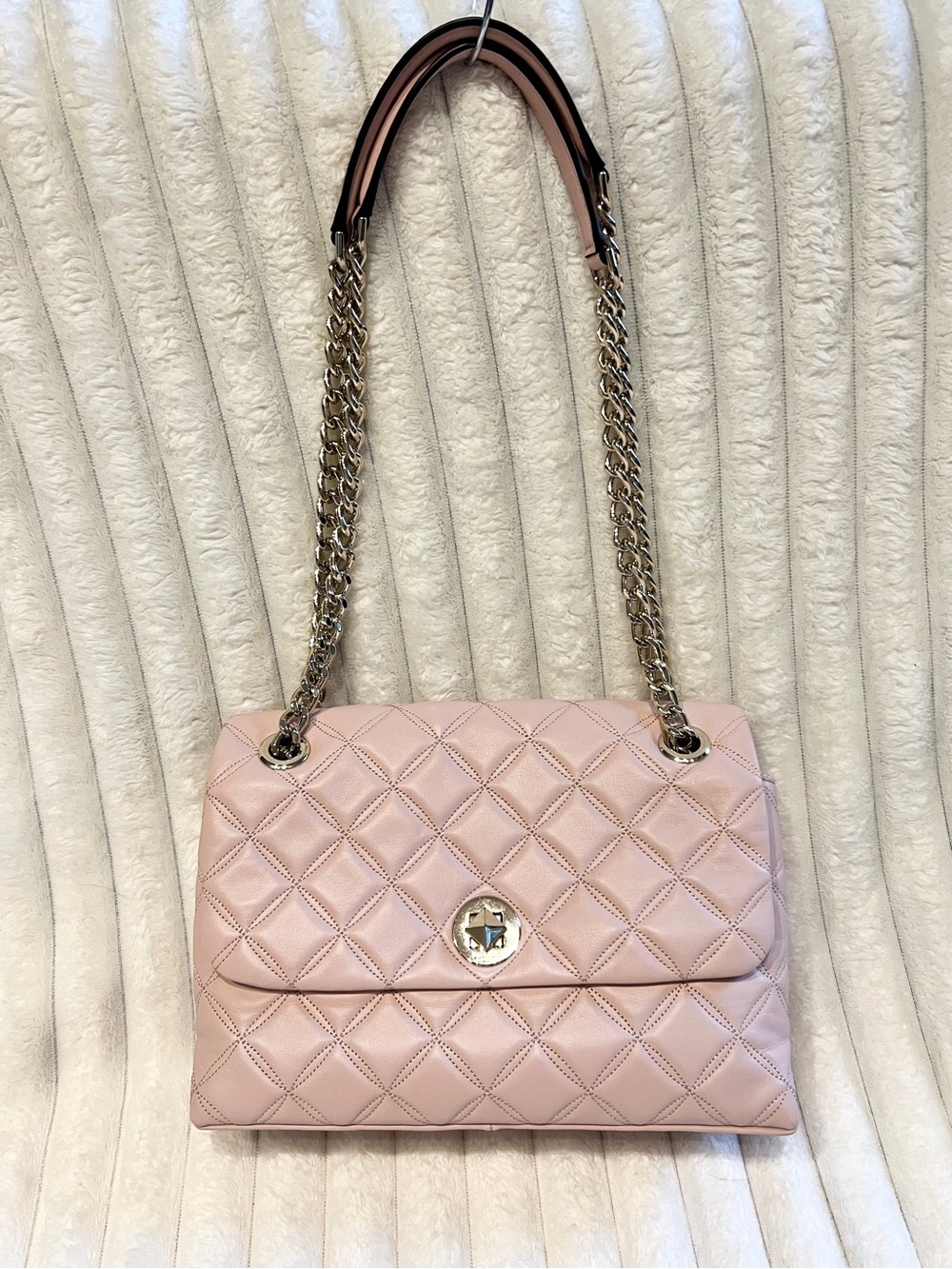 Kate Spade Blush Pink Quilted Chain Shoulder Bag